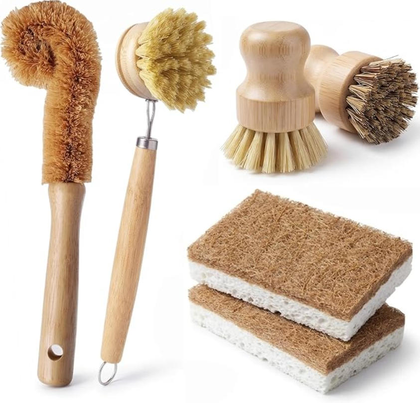 Substrate Coconut Fiber - Набор из 6 бамбуковых щеток для